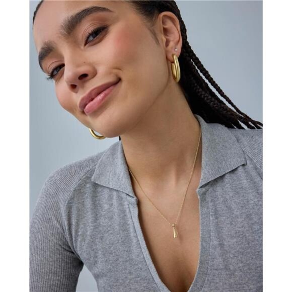 14K Gold-Plated Cheerleading Megaphone Charm Necklace - Picture 3 of 3